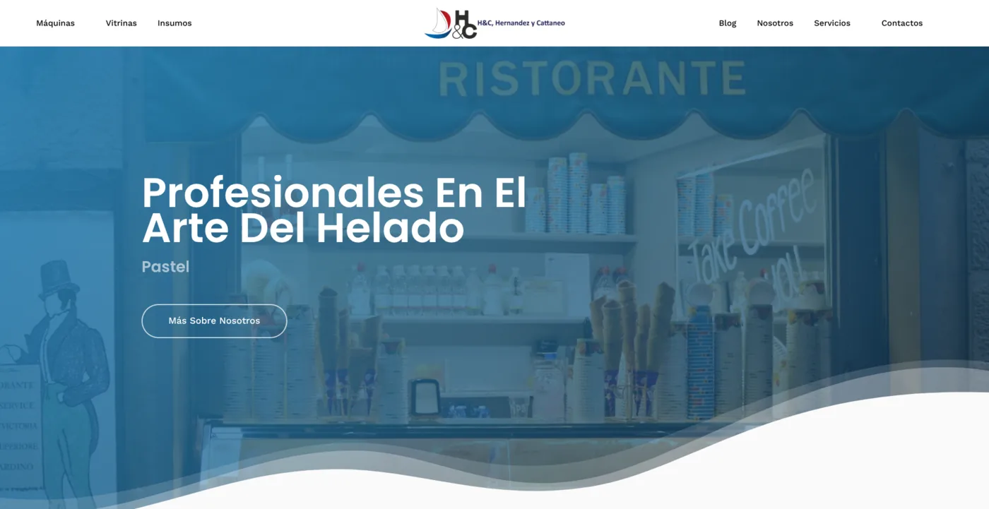 Portada del sitio web HC SRL