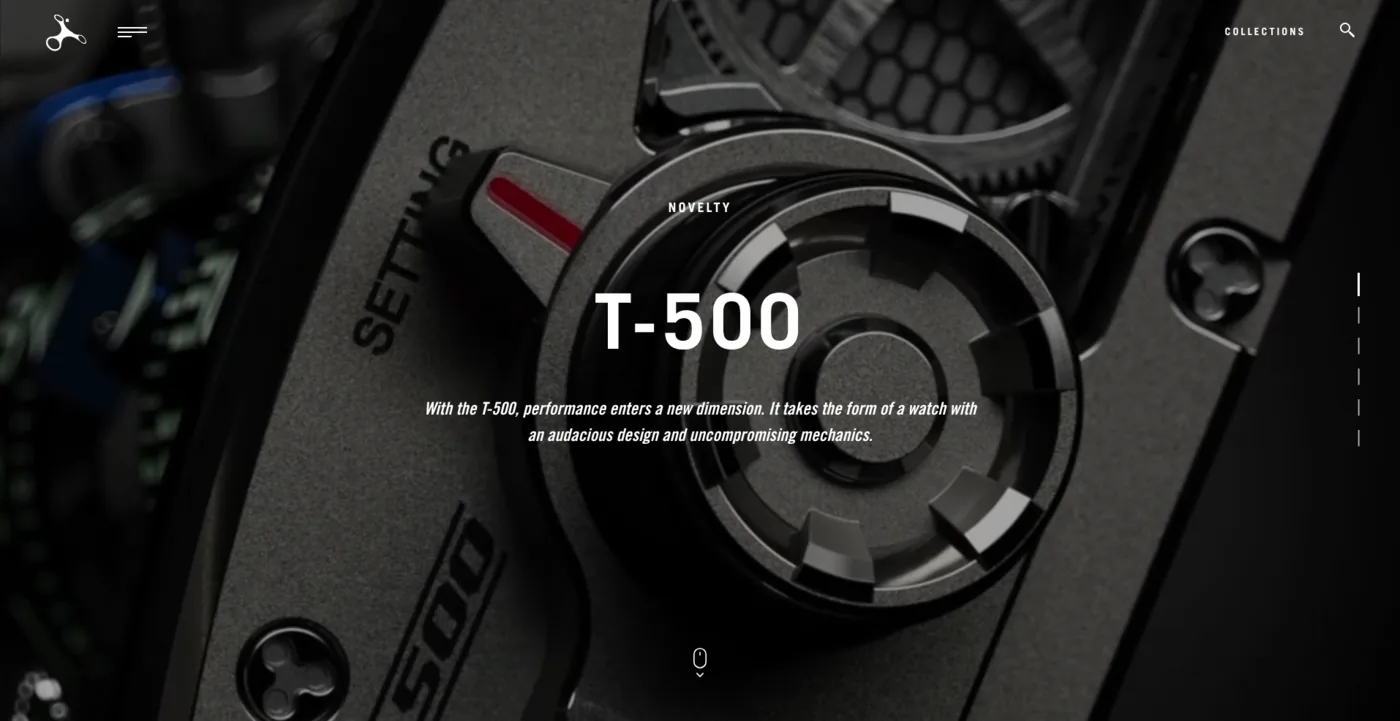 Portada del sitio web Rebellion Timepieces